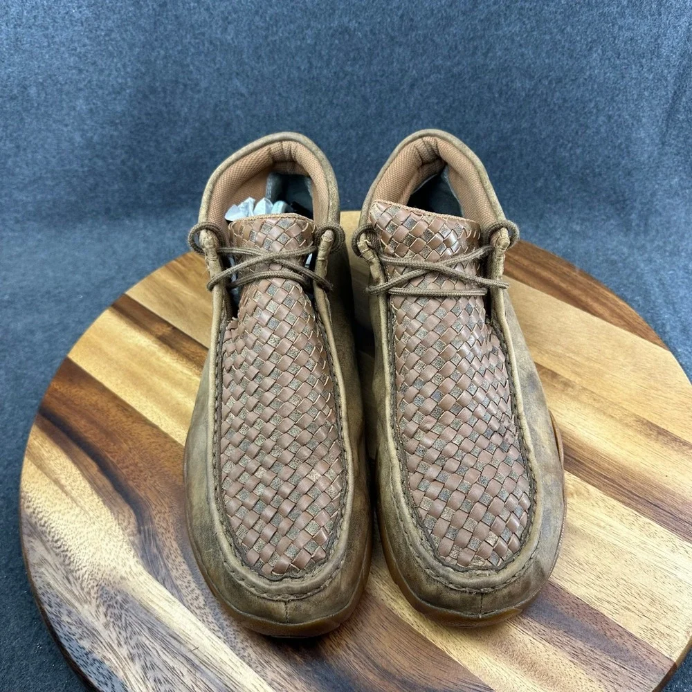 Twisted X Men's Chukka Driving Moc MDM0033 Brown Basket Weave Size 11.5W